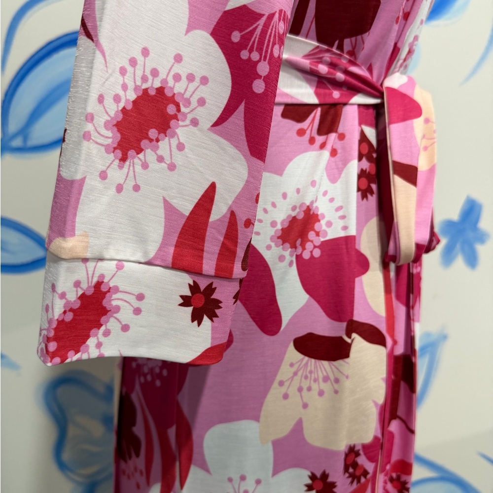 Diane Von Furstenberg Pink Floral Wrap Maxi Dress - Picture 4 of 5